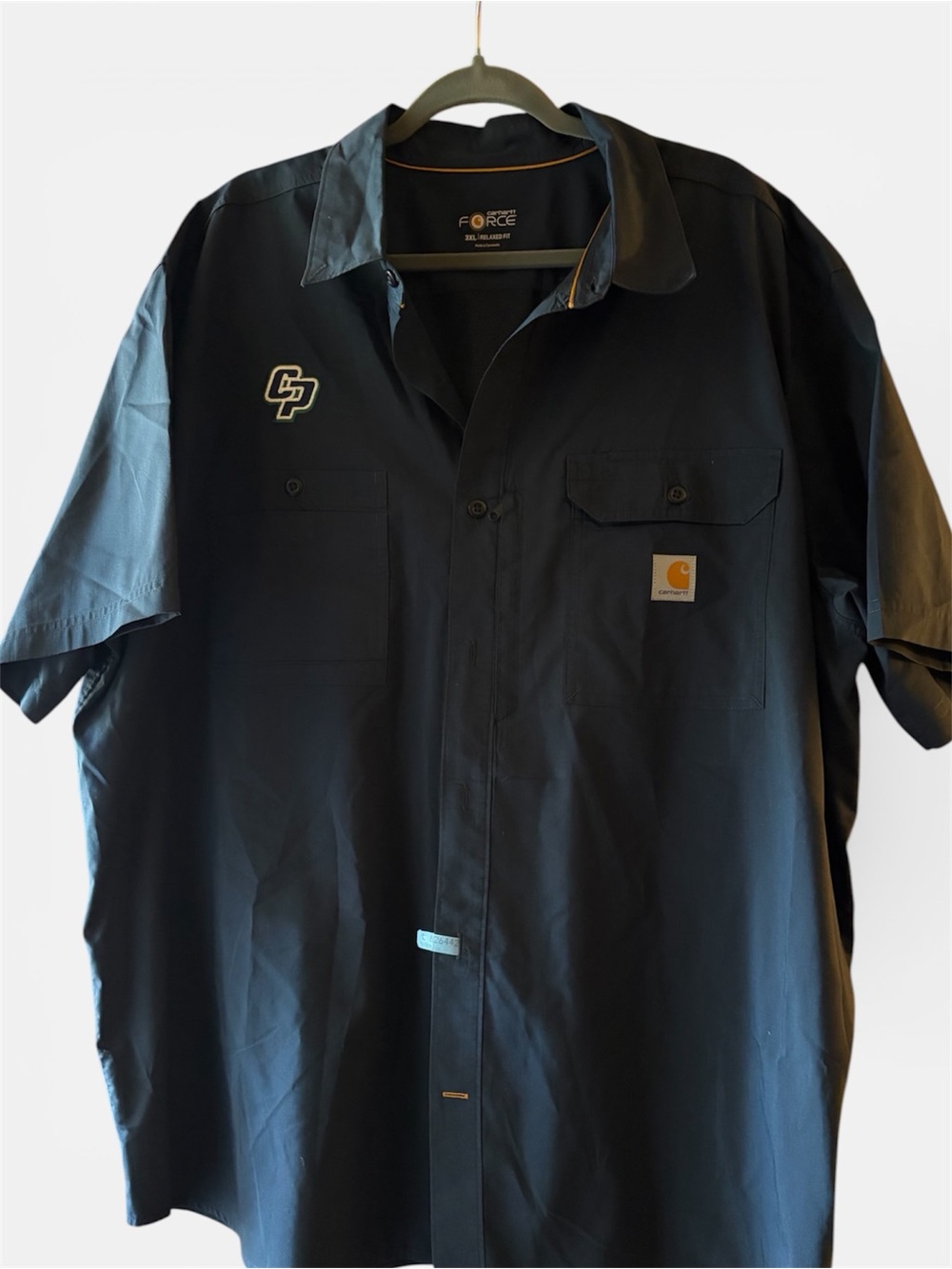 Carhartt Men’s Short-Sleeve Button-Down Shirt — Black